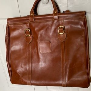 Vintage Eximious Leather Travel Satchel Bag Portfolio